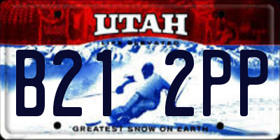 UT license plate B212PP