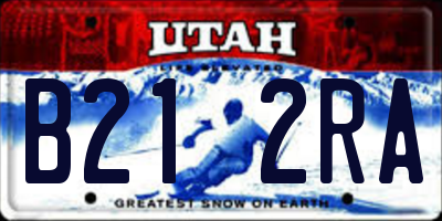 UT license plate B212RA