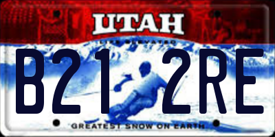UT license plate B212RE