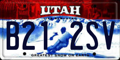 UT license plate B212SV