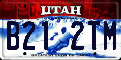 UT license plate B212TM