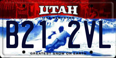 UT license plate B212VL