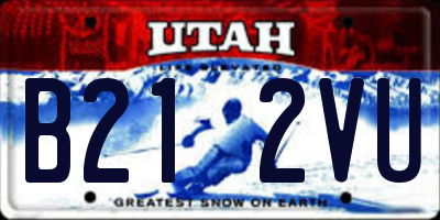 UT license plate B212VU