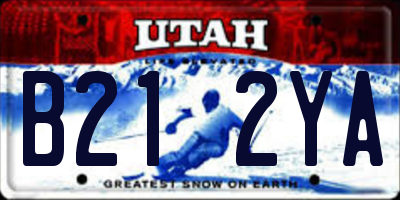 UT license plate B212YA