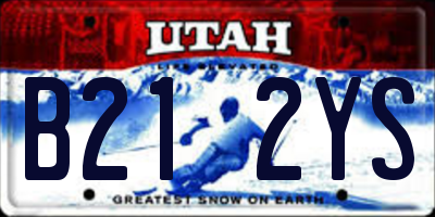 UT license plate B212YS