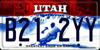UT license plate B212YY