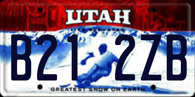 UT license plate B212ZB