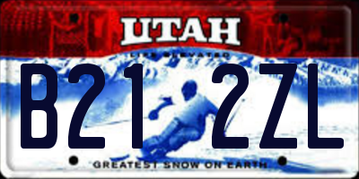 UT license plate B212ZL