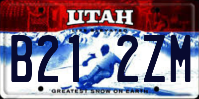 UT license plate B212ZM
