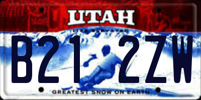 UT license plate B212ZW