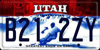 UT license plate B212ZY