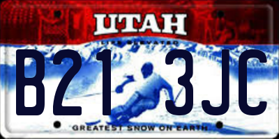 UT license plate B213JC