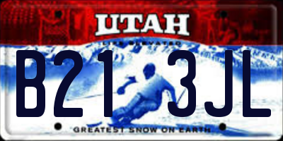 UT license plate B213JL
