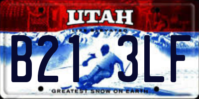 UT license plate B213LF