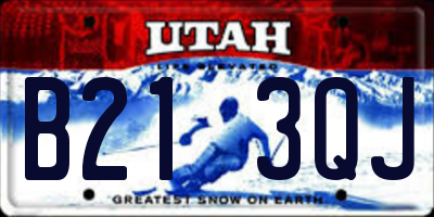 UT license plate B213QJ
