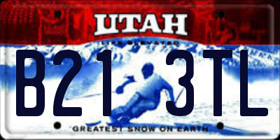 UT license plate B213TL