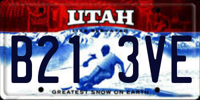 UT license plate B213VE