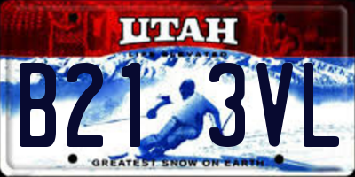 UT license plate B213VL