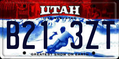 UT license plate B213ZT