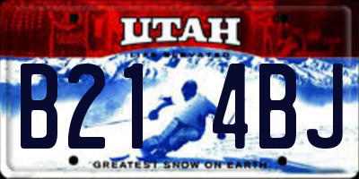 UT license plate B214BJ