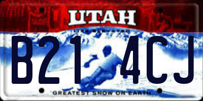 UT license plate B214CJ