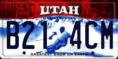 UT license plate B214CM
