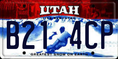 UT license plate B214CP