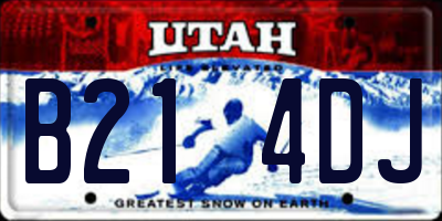 UT license plate B214DJ