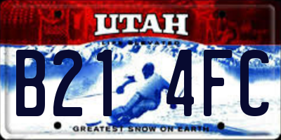 UT license plate B214FC