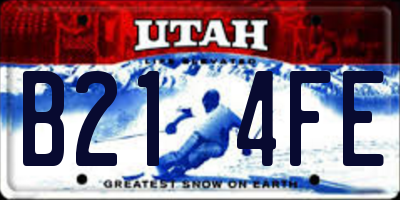 UT license plate B214FE
