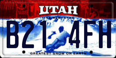 UT license plate B214FH