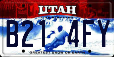 UT license plate B214FY