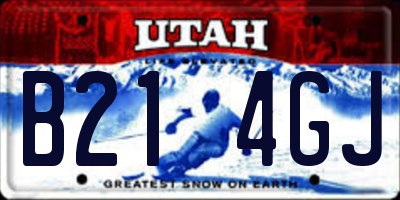 UT license plate B214GJ