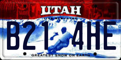 UT license plate B214HE