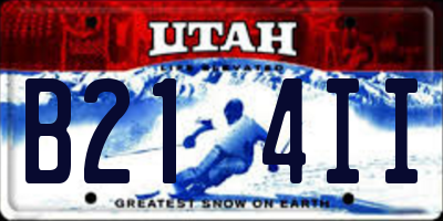 UT license plate B214II