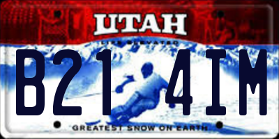 UT license plate B214IM