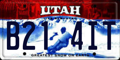 UT license plate B214IT