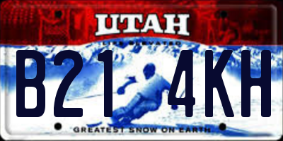 UT license plate B214KH