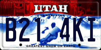 UT license plate B214KI