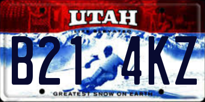 UT license plate B214KZ