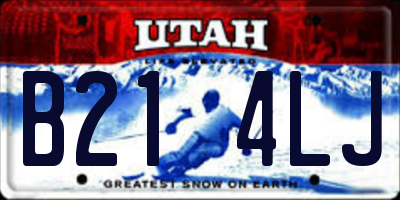 UT license plate B214LJ