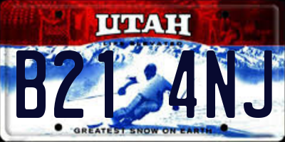 UT license plate B214NJ