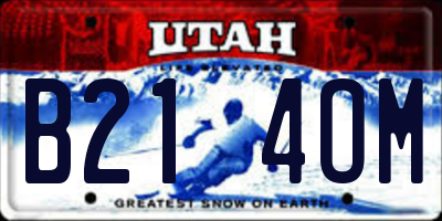 UT license plate B214OM