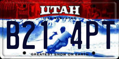 UT license plate B214PT