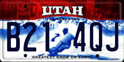 UT license plate B214QJ