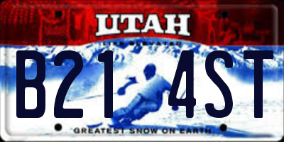 UT license plate B214ST
