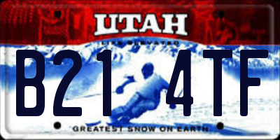 UT license plate B214TF