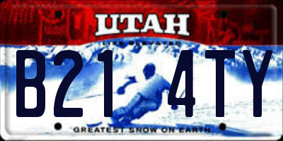 UT license plate B214TY