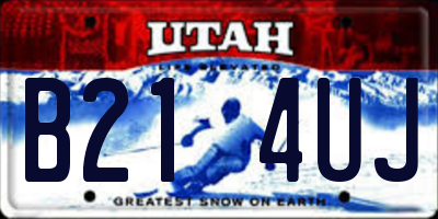 UT license plate B214UJ