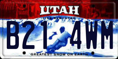 UT license plate B214WM